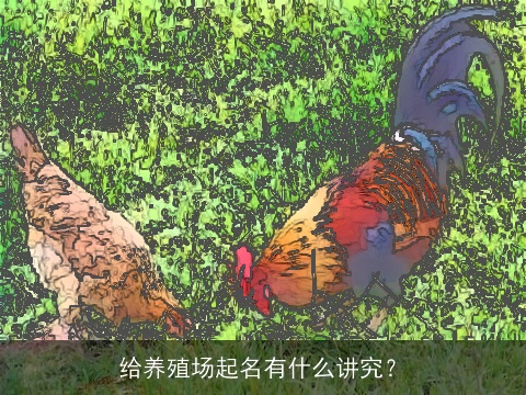 给养殖场起名有什么讲究？