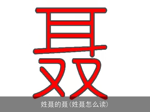 姓聂的聂(姓聂怎么读)