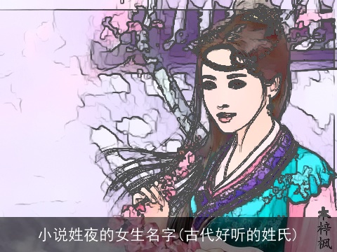 小说姓夜的女生名字(古代好听的姓氏)