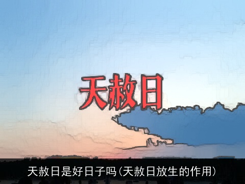 天赦日是好日子吗(天赦日放生的作用)