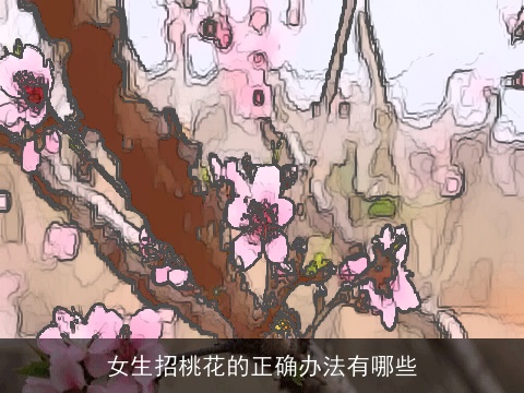 女生招桃花的正确办法有哪些
