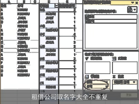 租借公司取名字大全不重复