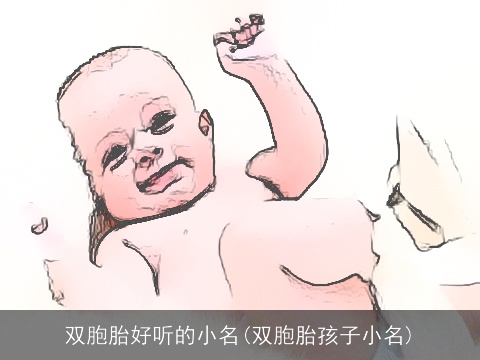 双胞胎好听的小名(双胞胎孩子小名)
