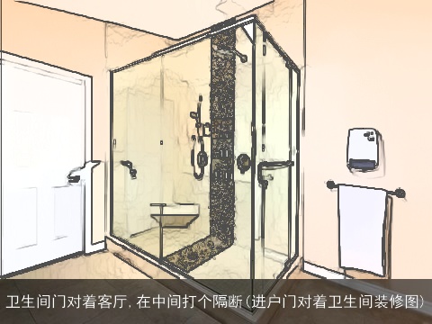 卫生间门对着客厅,在中间打个隔断(进户门对着卫生间装修图)