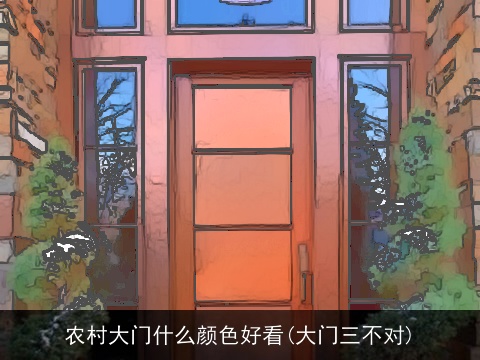 农村大门什么颜色好看(大门三不对)