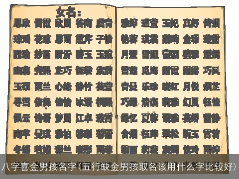 八字喜金男孩名字(五行缺金男孩取名该用什么字比较好)