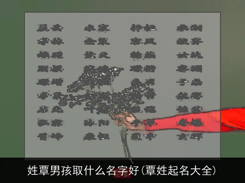 姓覃男孩取什么名字好(覃姓起名大全)