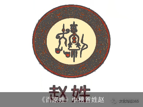 《百家姓》中榜首姓赵