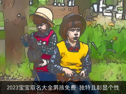 2023宝宝取名大全男孩免费 独特且彰显个性