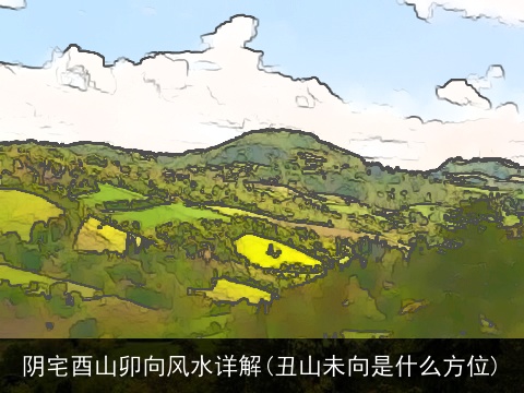 阴宅酉山卯向风水详解(丑山未向是什么方位)