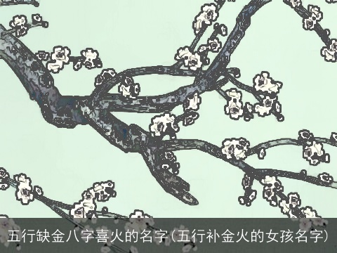五行缺金八字喜火的名字(五行补金火的女孩名字)