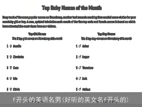 f开头的英语名男(好听的英文名f开头的)