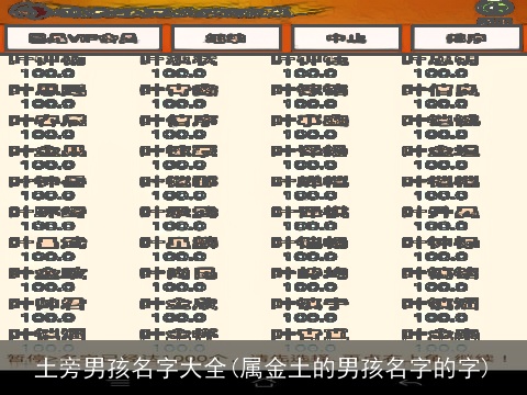 土旁男孩名字大全(属金土的男孩名字的字)