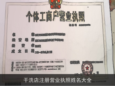 干洗店注册营业执照姓名大全