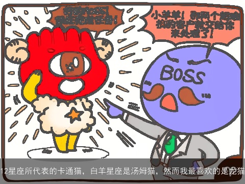 12星座所代表的卡通猫，白羊星座是汤姆猫，然而我最喜欢的是龙猫