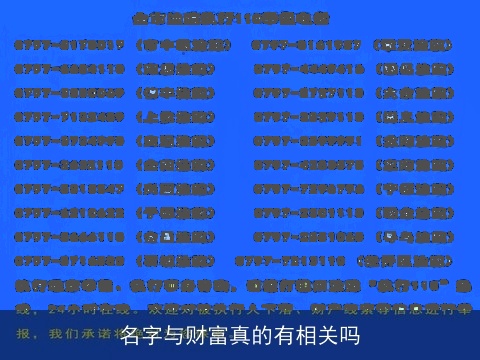 名字与财富真的有相关吗