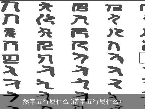 然字五行属什么(诺字五行属什么)