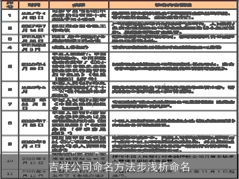 吉祥公司命名方法步浅析命名