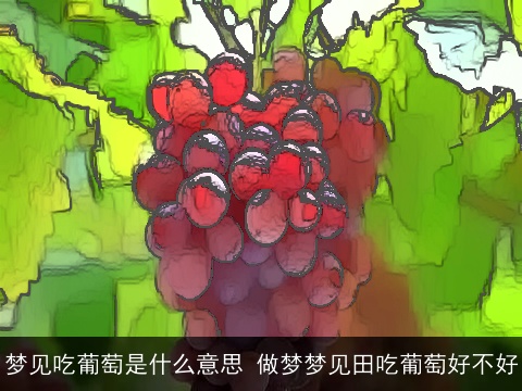 梦见吃葡萄是什么意思 做梦梦见田吃葡萄好不好