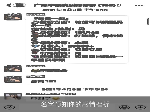 名字预知你的感情挫折