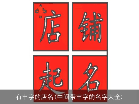 有丰字的店名(中间带丰字的名字大全)