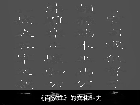 《百家姓》的文化魅力