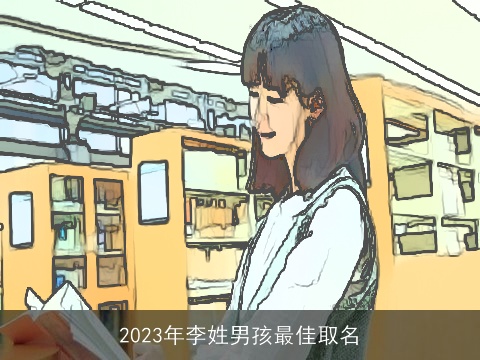 2023年李姓男孩最佳取名