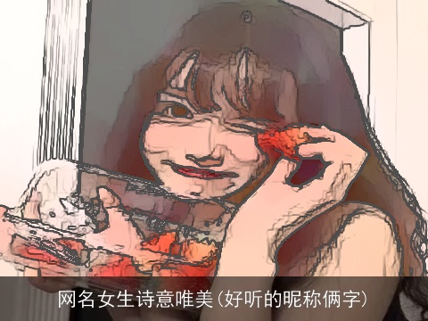 网名女生诗意唯美(好听的昵称俩字)