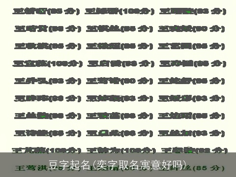 豆字起名(奕字取名寓意好吗)