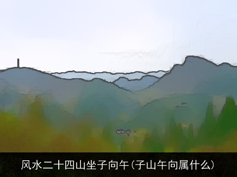 风水二十四山坐子向午(子山午向属什么)