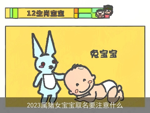 2023属猪女宝宝取名要注意什么
