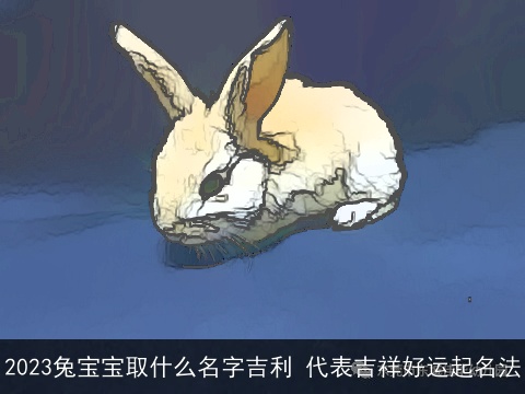 2023兔宝宝取什么名字吉利 代表吉祥好运起名法