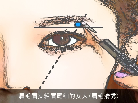 眉毛眉头粗眉尾细的女人(眉毛清秀)