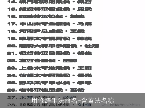 用修辞手法命名-含蓄法名称