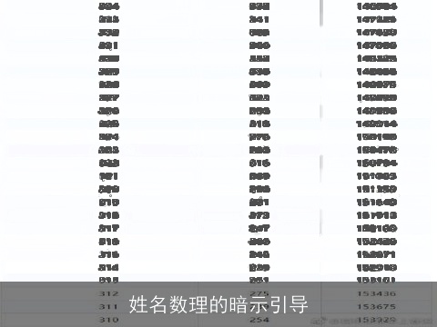 姓名数理的暗示引导