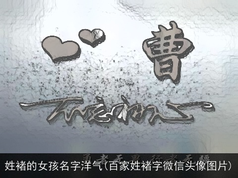 姓褚的女孩名字洋气(百家姓褚字微信头像图片)