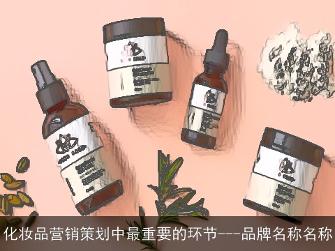 化妆品营销策划中最重要的环节---品牌名称名称