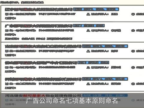 广告公司命名七项基本原则命名