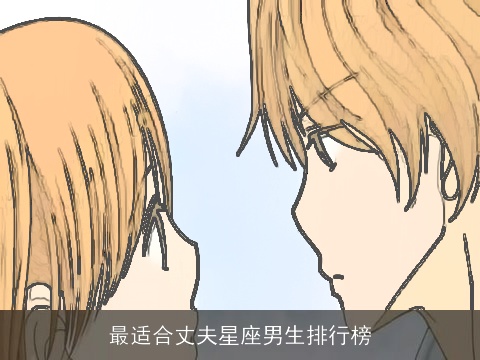 最适合丈夫星座男生排行榜