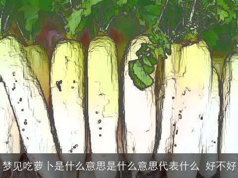 梦见吃萝卜是什么意思是什么意思代表什么 好不好