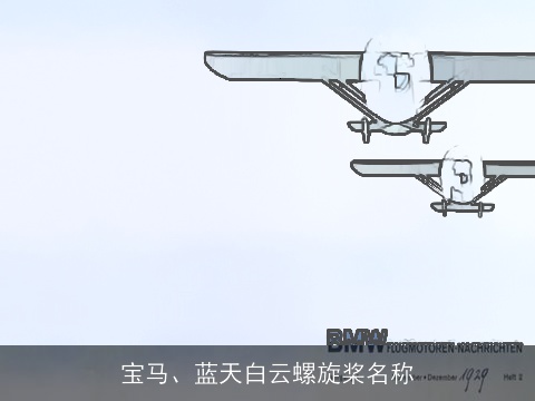 宝马、蓝天白云螺旋桨名称