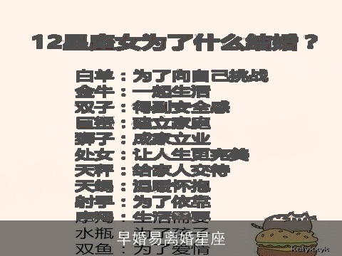 早婚易离婚星座