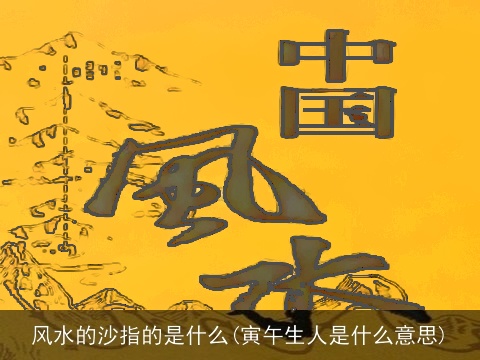 风水的沙指的是什么(寅午生人是什么意思)