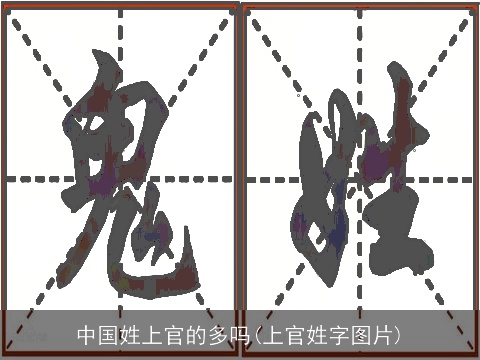 中国姓上官的多吗(上官姓字图片)