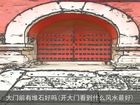 大门前有堆石好吗(开大门看到什么风水最好)