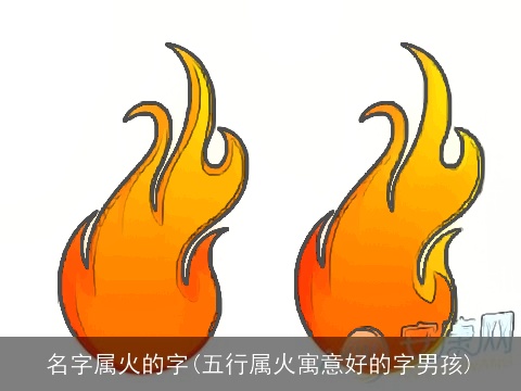 名字属火的字(五行属火寓意好的字男孩)