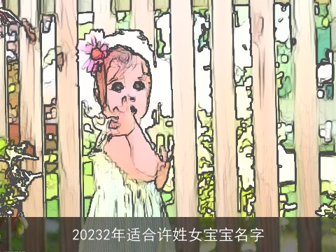 20232年适合许姓女宝宝名字
