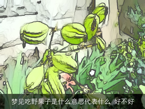 梦见吃野果子是什么意思代表什么 好不好