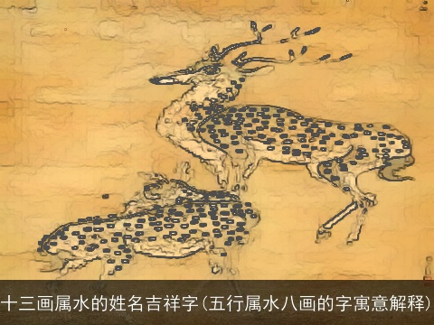 十三画属水的姓名吉祥字(五行属水八画的字寓意解释)