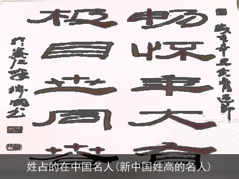 姓占的在中国名人(新中国姓高的名人)